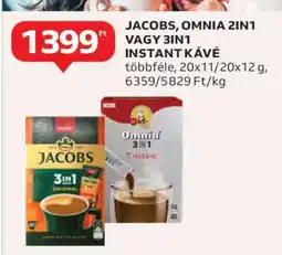 Auchan JACOBS, OMNIA 2IN1 VAGY 3IN1 INSTANT KÁVÉ ajánlat