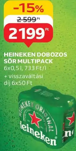 Auchan Heineken dobozos sör multipack ajánlat