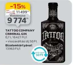 Auchan TATTOO COMPANY CRIMINAL GIN ajánlat