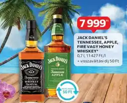 Auchan Jack Daniel’s Tennessee, Apple, Fire vagy Honey Whiskey ajánlat