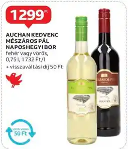 Auchan Auchan Kedvenc Mészáros Pál Naposhegyi Bor ajánlat
