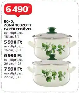 Auchan EO-O. Zománcozott Fazék Fedővel ajánlat