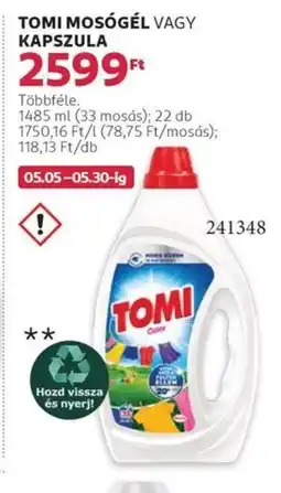 Rossmann Tomi mosógél vagy kapszula ajánlat