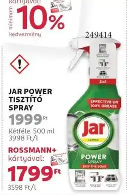 Rossmann Jar power tisztító spray ajánlat