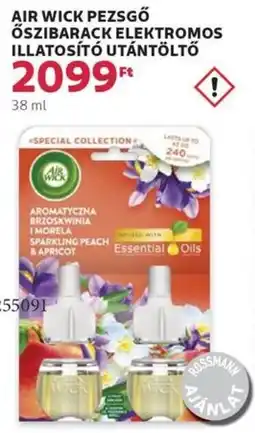 Rossmann Air wick pezsgő őszibarack elektromos illatosító utántöltő ajánlat