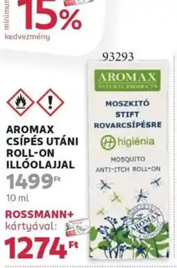 Rossmann Aromax csípés utáni roll-on illóolajjal ajánlat