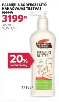 Rossmann Palmer's bőrfeszesítő kakaóvajas testvaj ajánlat