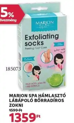 Rossmann Marion spa hámlasztó lábápoló bőrradíros zokni ajánlat