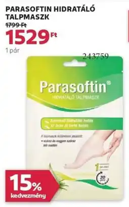 Rossmann Parasoftin hidratáló talpmaszk ajánlat
