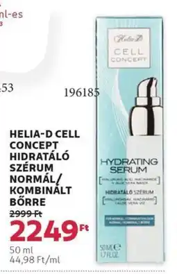 Rossmann Helia-d cell concept hidratáló szérum normál/ kombinált bőrre ajánlat