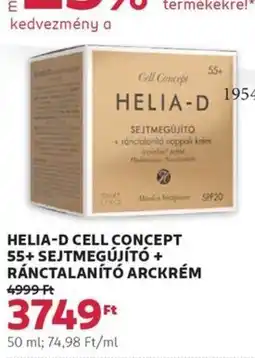 Rossmann Helia-d cell concept 55+ sejtmegújító + ránctalanító arckrém ajánlat