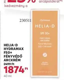 Rossmann Helia-d hydramax f50+ fényvédő arckrém ajánlat
