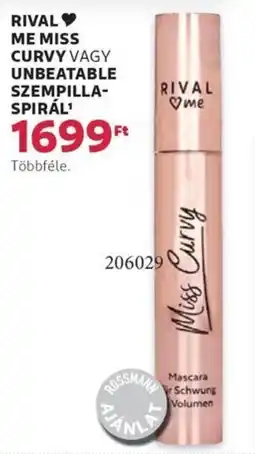 Rossmann Rival❤ me miss curvy vagy unbeatable szempilla- spirál ajánlat