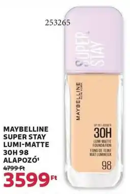 Rossmann Maybelline super stay lumi-matte 30h 98 alapozó ajánlat