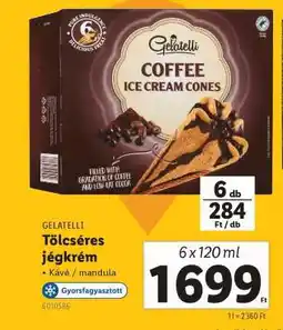 Lidl GELATELLI Tölcséres jégkrém ajánlat