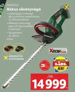 Lidl PARKSIDE Akkus sövényvágó ajánlat