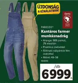 Lidl PARKSIDE Kantaros farmer munkásnadrág ajánlat