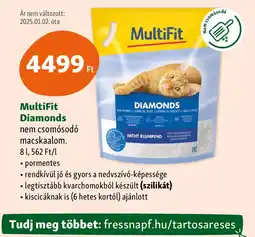 Fressnapf MultiFit Diamonds nem csomósodó macskaalom ajánlat