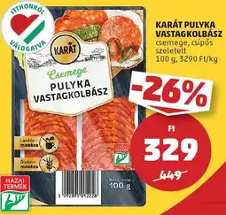 PENNY Karát pulyka vastagkolbász ajánlat