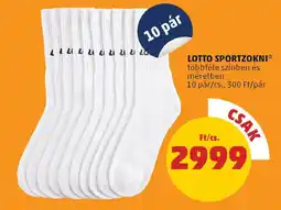 PENNY Lotto sportzokni ajánlat
