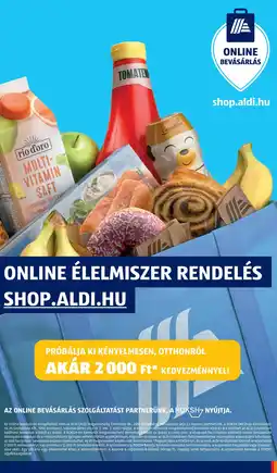 ALDI Online élelmiszer rendelés ajánlat