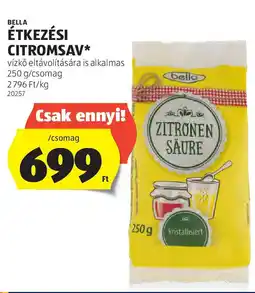 ALDI Bella étkezési citromsav ajánlat