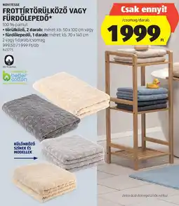 ALDI Novitesse frottírtörülköző / fürdőlepedő ajánlat