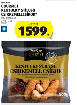 ALDI Ripp Ropp Gourmet kentucky stílusú csirkemellcsíkok ajánlat
