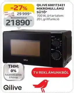 Auchan QILIVE 600173431 MIKROHULLÁMÚ SÜTŐ ajánlat