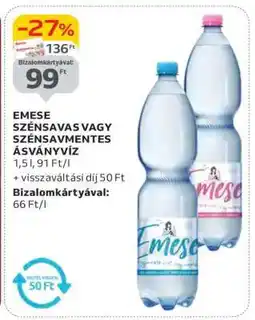 Auchan Emese Szénsavas vagy Szénsavmentes Ásványvíz ajánlat
