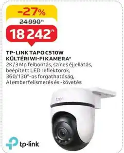 Auchan TP-Link Tapo C510W Kültéri Wi-Fi Kamera ajánlat