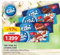 Auchan TIBI Táblás csokoládé ajánlat