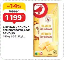 Auchan Auchan Kedvenc Fehércsokoládé Bevono ajánlat