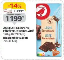 Auchan AUCHAN KEDVENC FŐZŐ TEJCSOKOLÁDÉ ajánlat