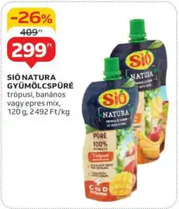 Auchan Sió Natura gyümölcspüré ajánlat