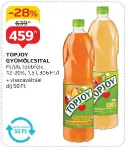 Auchan Topjoy gyümölcsital ajánlat