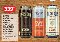 Auchan Pécsi Prémium Barna, Craft APA vagy Szűretlen Dobozos Búzasör ajánlat