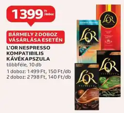 Auchan L'OR Nespresso kompatibilis kávékapszula ajánlat