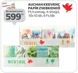 Auchan AUCHAN KEDVENC PAPÍR ZSEBKENDŐ ajánlat