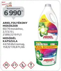 Auchan Ariel Folyékony Mosószer és Mosógél Kapszula ajánlat