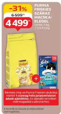Auchan PURINA FRISKIES SZÁRAZ MACSKAELEDEL ajánlat