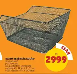PENNY Hátsó kerékpár kosár ajánlat