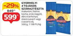 Auchan Gyermelyi 4 tojásos száraztészta ajánlat