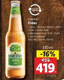 Lidl SOMERSBY Cider ajánlat