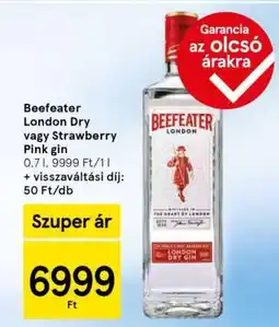 Tesco Beefeater London Dry vagy Strawberry Pink gin ajánlat