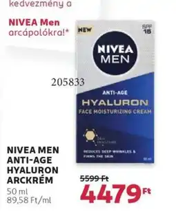 Rossmann Nivea men anti-age hyaluron arckrém ajánlat