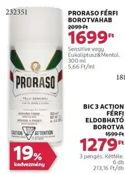 Rossmann Proraso férfi borotvahab ajánlat