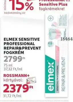 Rossmann Elmex sensitive professional repair&prevent fogkrém ajánlat