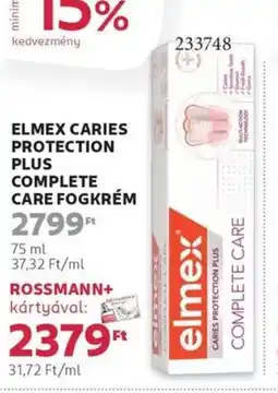 Rossmann Elmex caries protection plus complete care fogkrém ajánlat