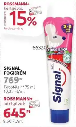 Rossmann Signal fogkrém ajánlat